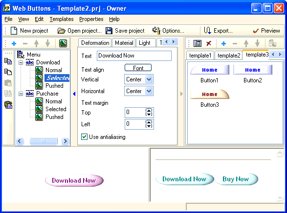 Free Website Menu Builder Screenshot