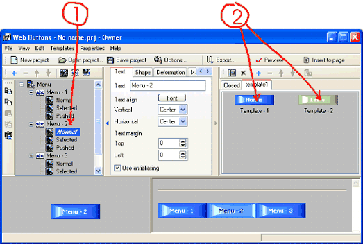 Web 2.0 Button Screenshot
