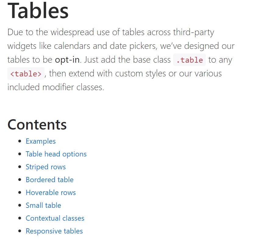 Bootstrap tables  main  documents