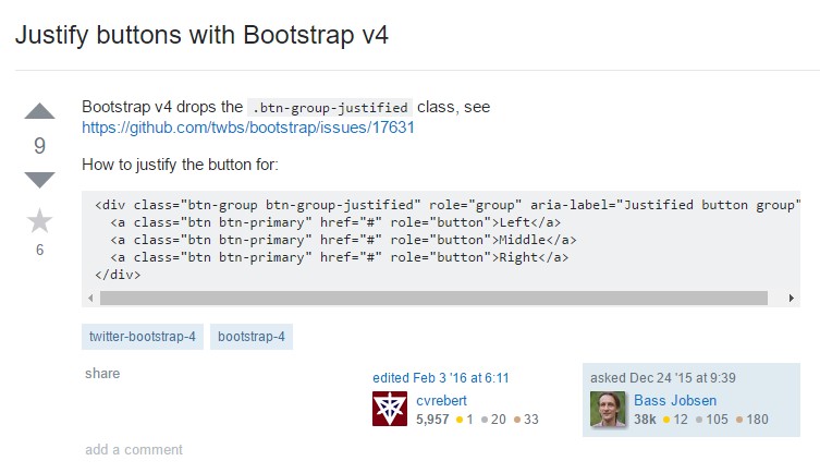  Support buttons  through Bootstrap v4