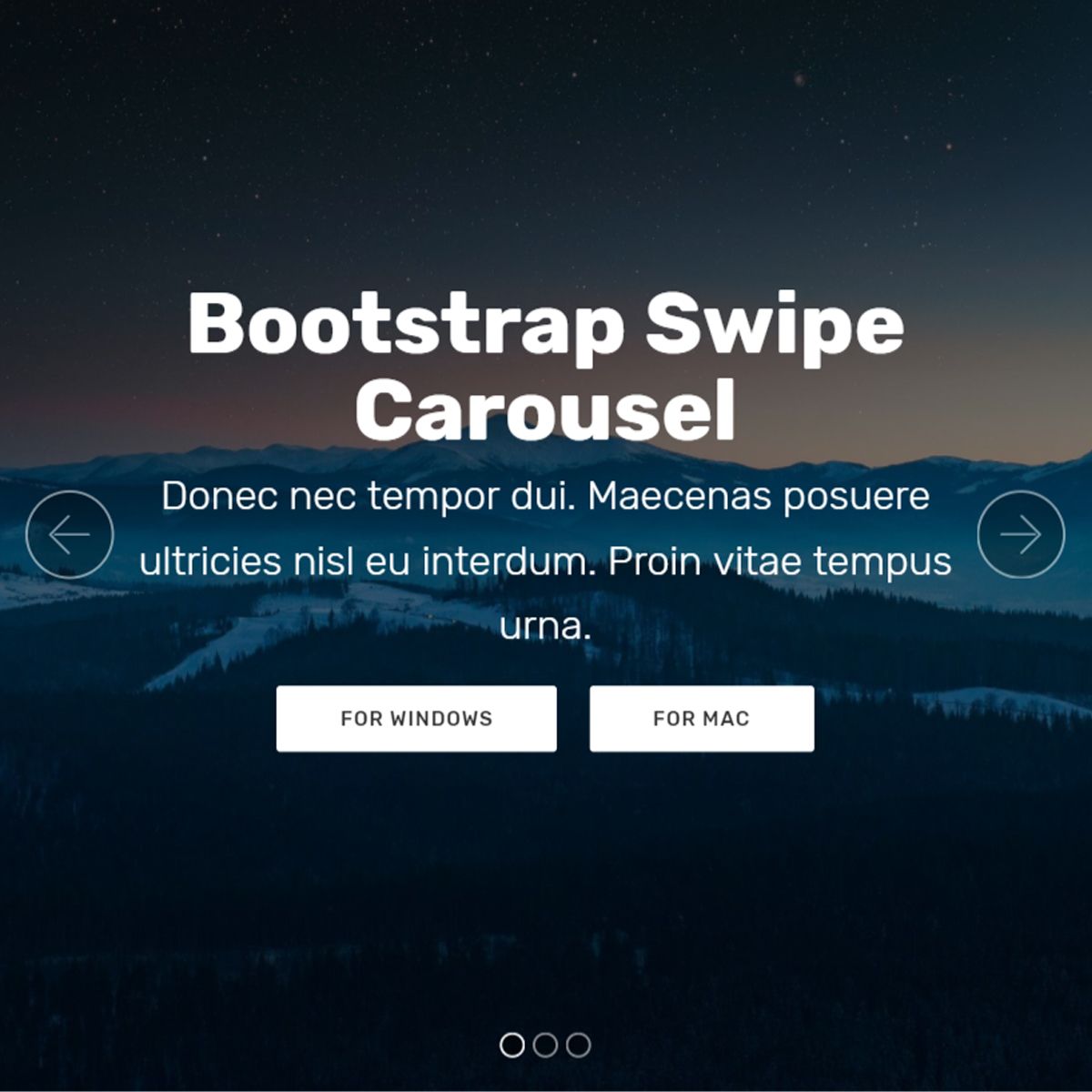 Free Bootstrap Photo Carousel