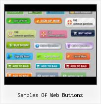 Free Web Page Button Style samples of web buttons