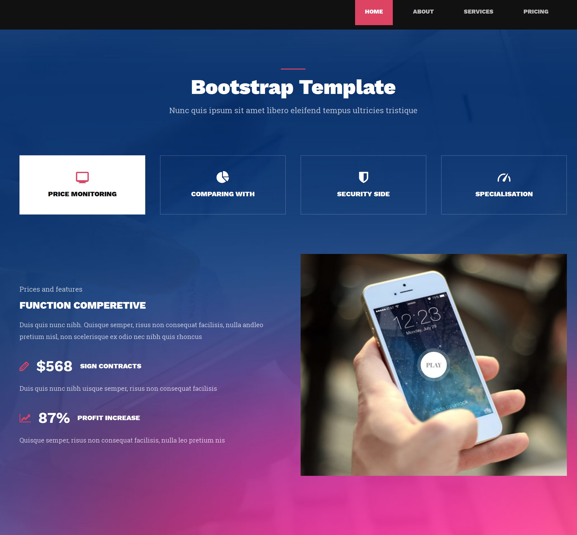 HTML5 Bootstrap Magazine Theme