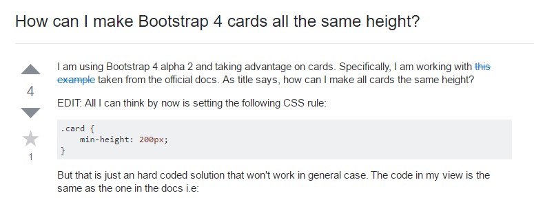 Insights on  just how can we  build Bootstrap 4 cards  all the same tallness?