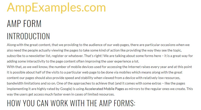 Why don't we examine AMP project and AMP-form  component?