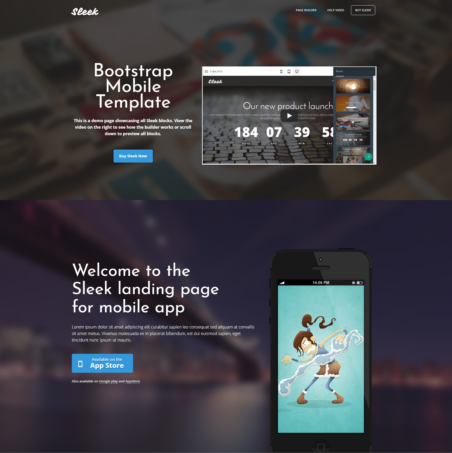 Free Bootstrap Mobile Themes