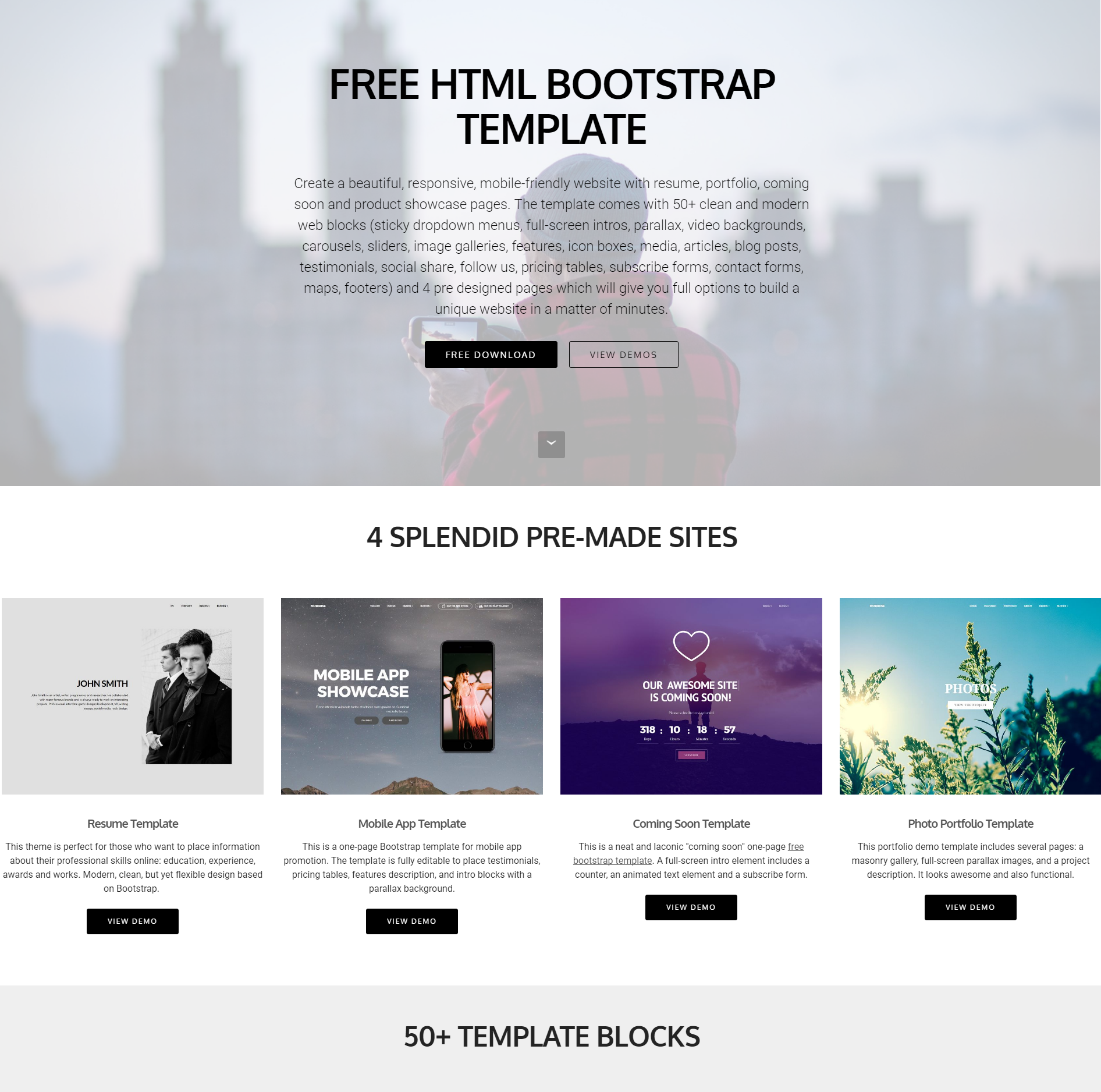 Free Bootstrap Templates