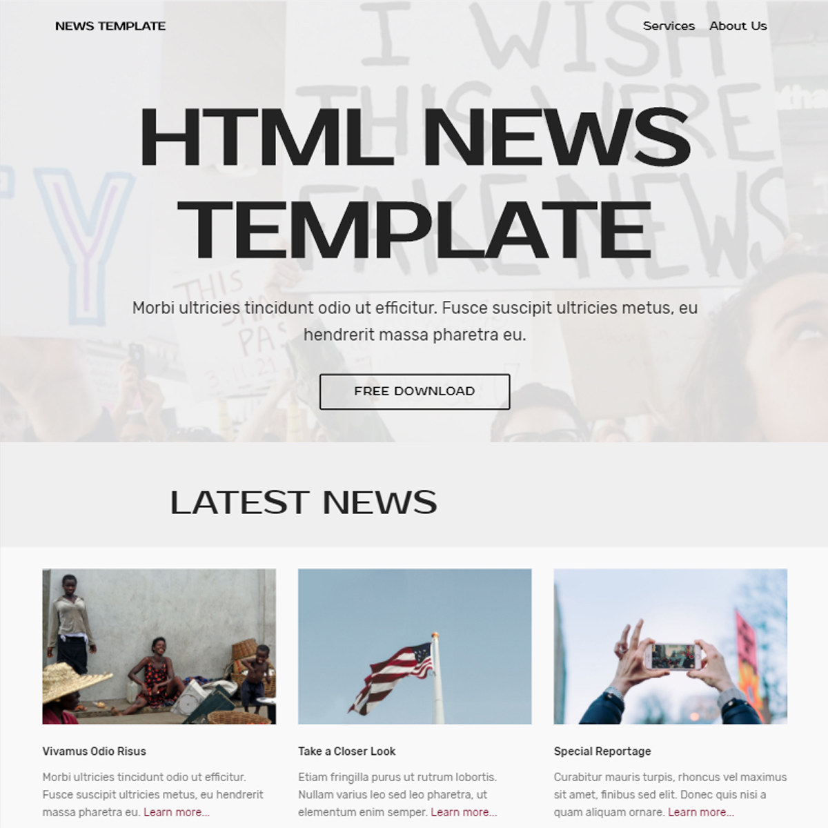 Responsive Bootstrap News Themes