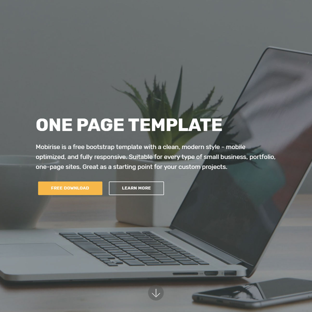 HTML Bootstrap One Page Templates