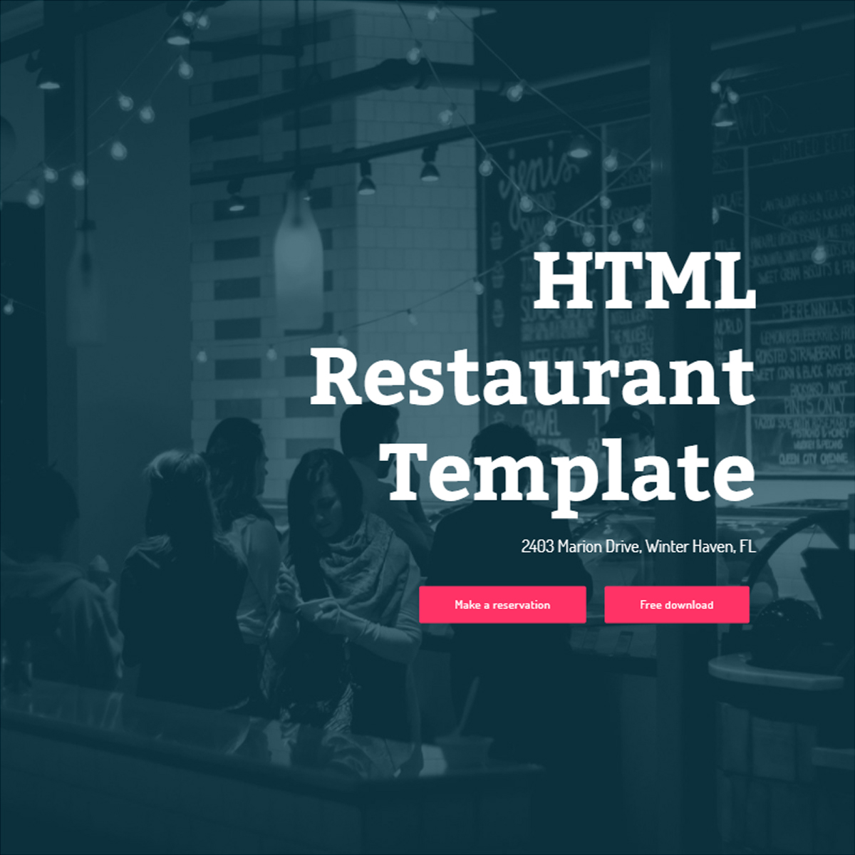 Free Download Bootstrap Restaurant Templates
