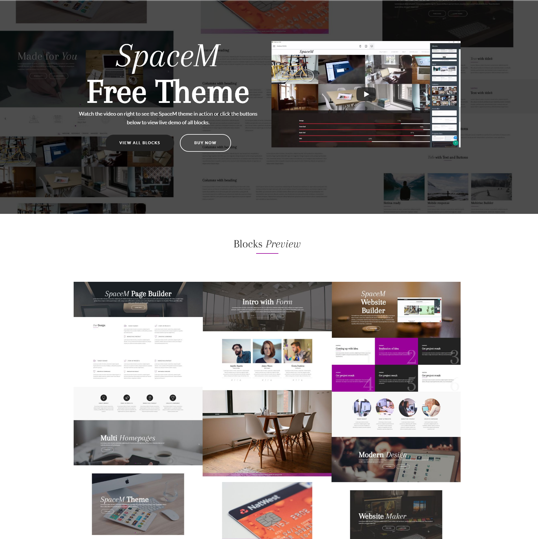 Responsive Bootstrap SpaceM Templates