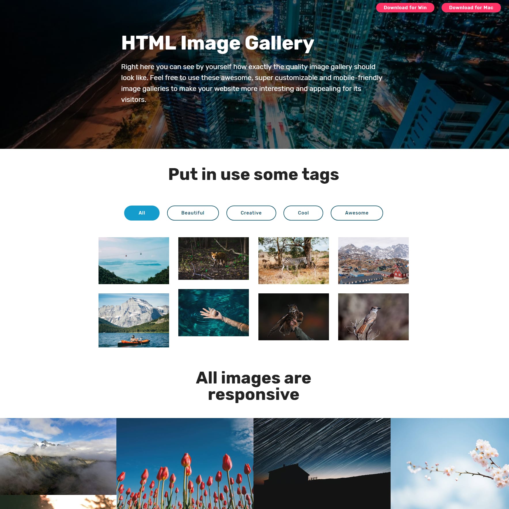 jQuery Bootstrap Picture Gallery